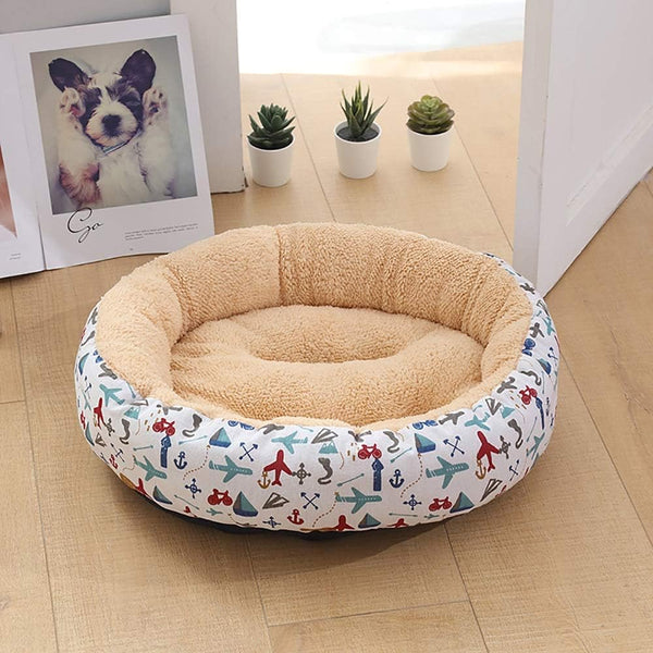 Beige/White+Aircraft Simple Fashion Kennel Cat Litter Small Medium Dog Pet Dog Pad 50 50 14Cm Pet Products1