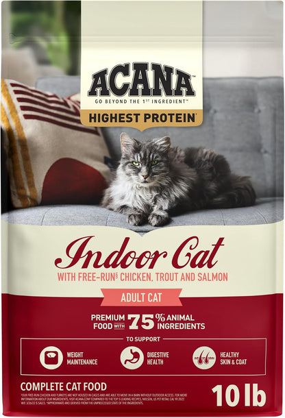 ACANA Dry Cat Food for Indoor Cats Indoor Entrée Chicken Turkey, 4Lb Bag | Includes Probiotics, Digestive Health, Weight Management, Free-Run Poultry, World'S Finest Ingredients10