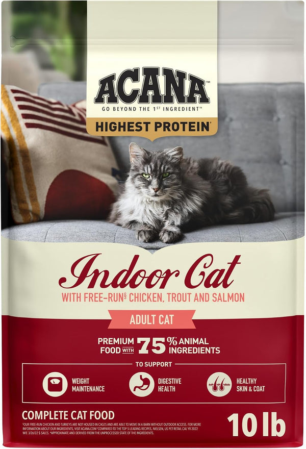 ACANA Dry Cat Food for Indoor Cats Indoor Entrée Chicken Turkey, 4Lb Bag | Includes Probiotics, Digestive Health, Weight Management, Free-Run Poultry, World'S Finest Ingredients10