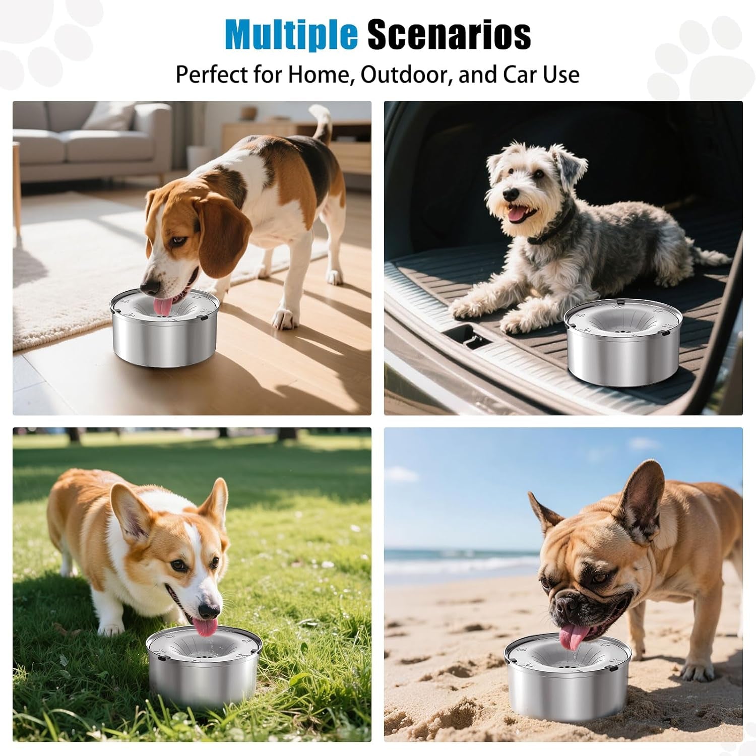 schitec-dog-water-bowl-no-spill-40oz-1-2l-slow-drinking-anti-splash-stainless-steel-dog-bowl-with-floating-disk-spill-proof-pet-travel-water-dispenser-for-sloppy-messy-drinkerslight-gray