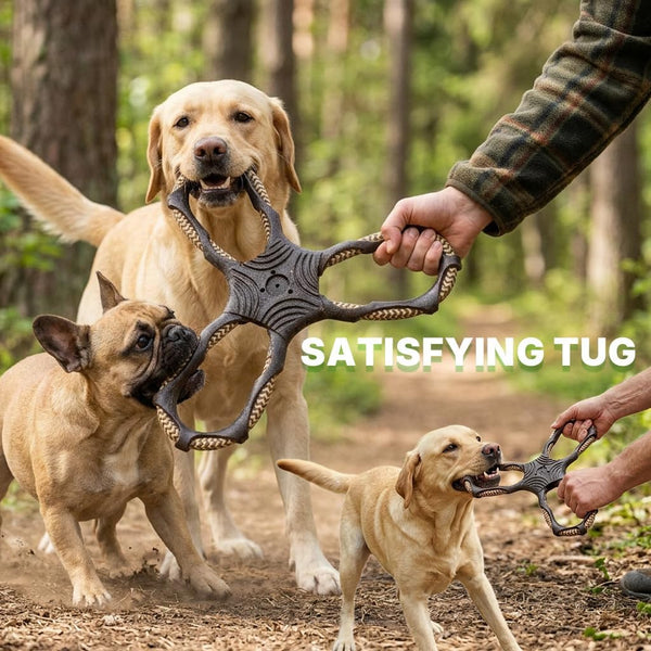 Durable Dog Tug Toy for Multiple Dogs - 3-Way Tug of War Dog Toy, Dog Chew Toy Promotes Dental Health, Interactive Dog Toys for Reducing Boredom4