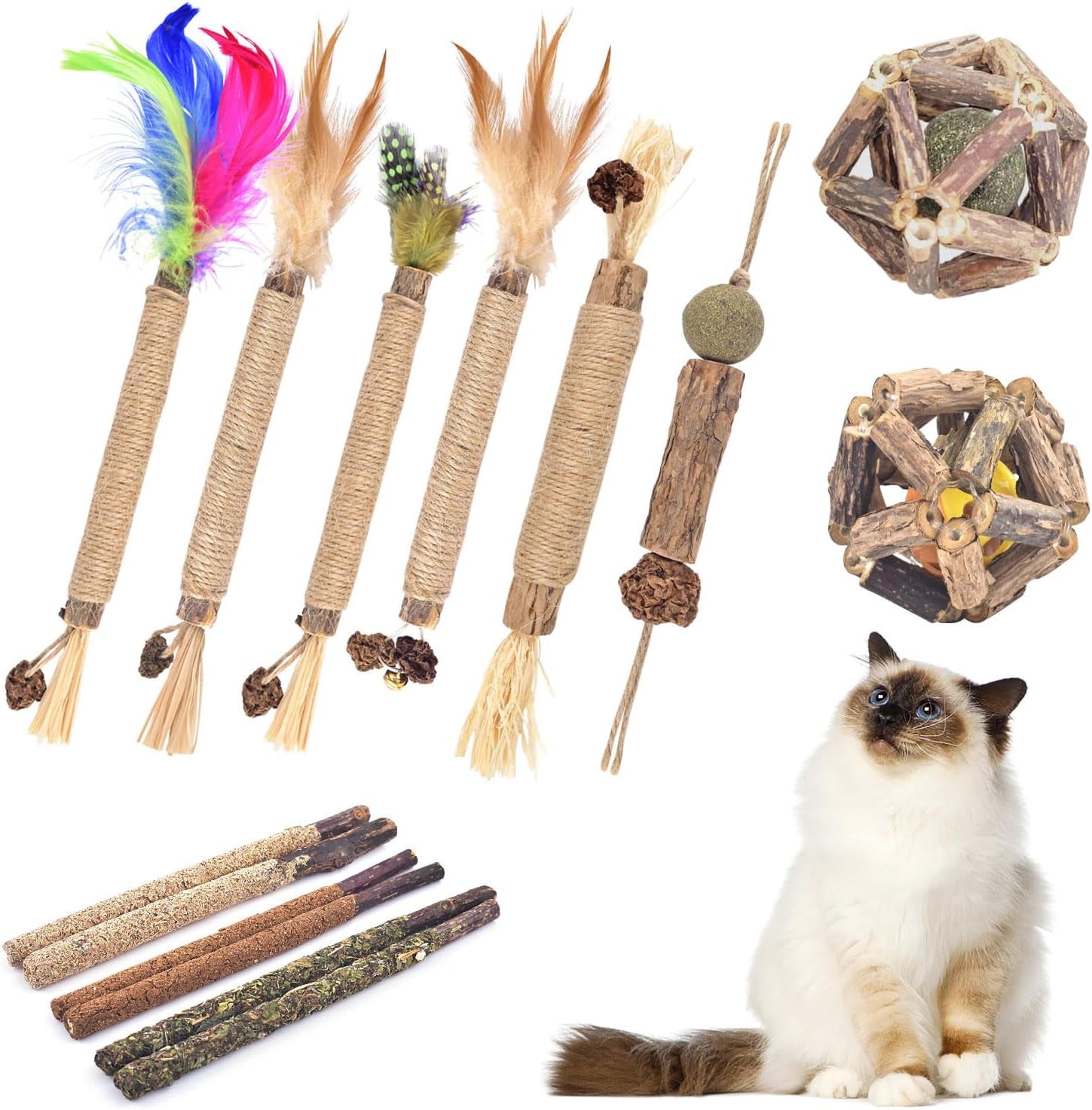 tindtop-silvervine-chew-sticks-for-cats-10-pack-natural-catnip-chew-toys-for-kittens-teeth-cleaning-matatabi-dental-care-increase-appetite-calm-cat-anxiety-and-stress-aggressive-chewers-toy