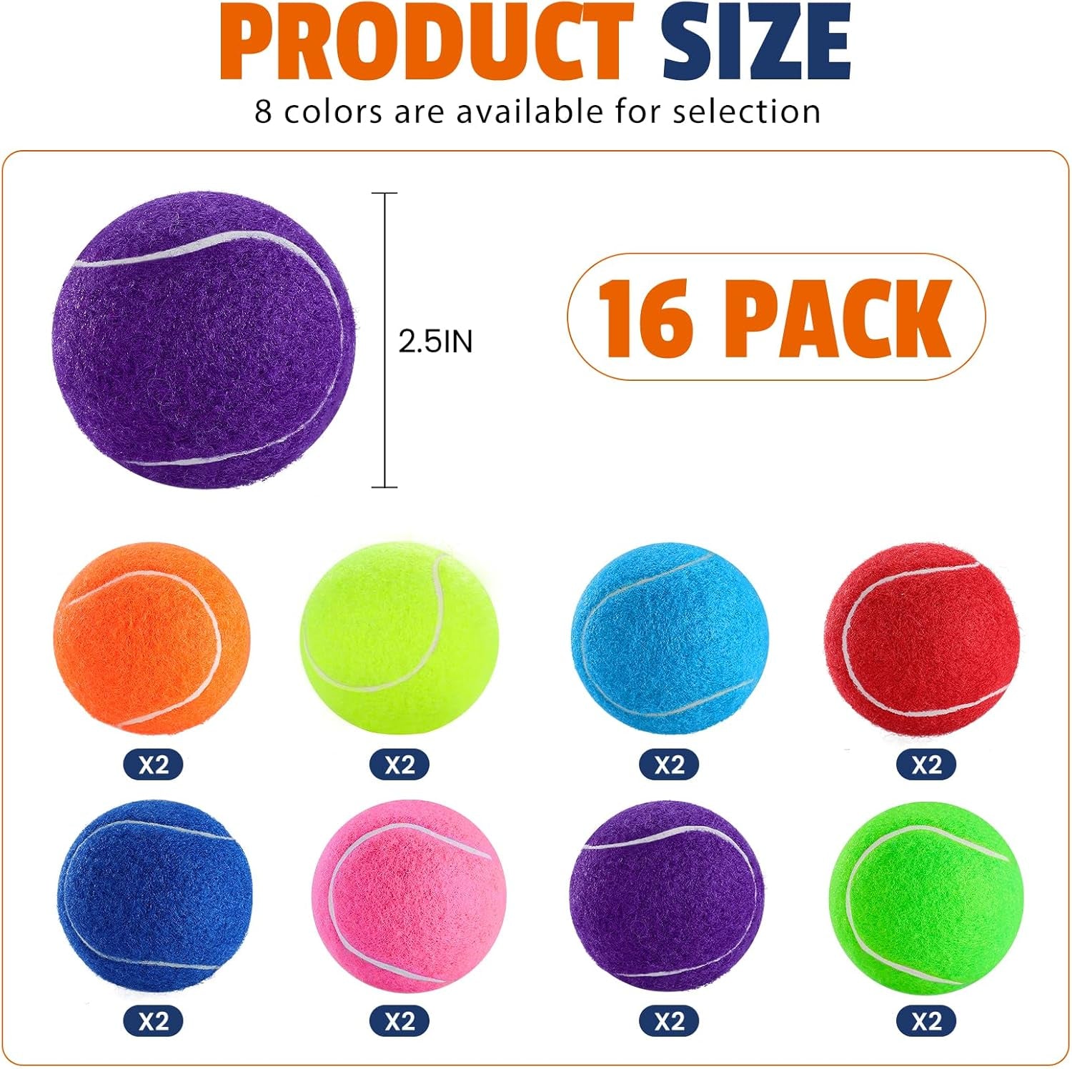 furwey-tennis-balls-for-dogs-16-pack-2-5-inches-durable-and-non-toxic-dog-toys-balls-with-mesh-bag-colorful-fetch-toys-balls-for-pet-dog-non-squeaky