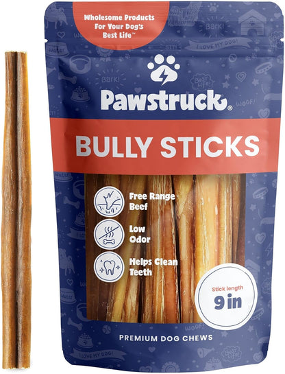 Pawstruck Natural 5-8" Bully Sticks for Dogs - Best Long-Lasting, Rawhide-Free, Low Odor Dental Chew Treat - Healthy Single Ingredient, 100% Real Beef - 8 Oz Bag - Packaging May Vary11