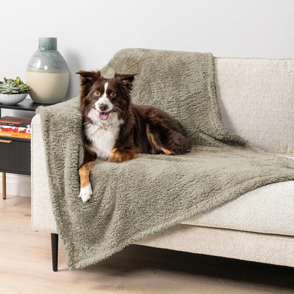 Petami Fluffy Waterproof Dog Blanket for Couch and Bed, Reversible Sherpa Pet Throw, Pee Proof Furniture Protector Sofa Cover, Washable Cat Blanket for Medium Large Dogs and Cats (Taupe Camel, 60X80)35