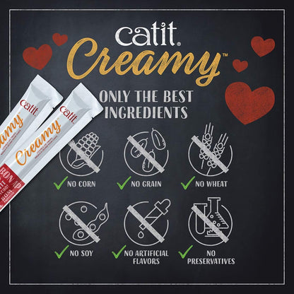 Catit Creamy Lickable Cat Treat, Healthy Cat Treat, Chicken & Liver, 5 Count (Pack of 30)3