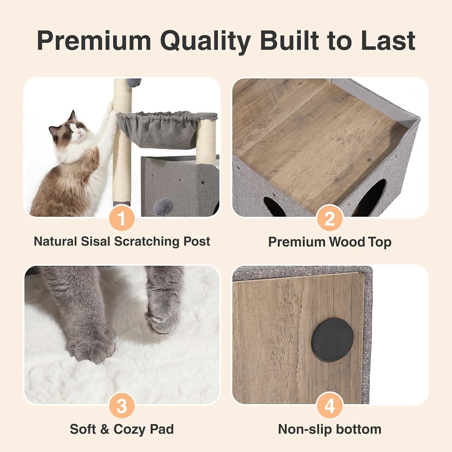 veehoo-extra-large-cat-house-bed-for-indoor-cats-29x16x31-9-sturdy-condo-cat-hideaway-with-scratching-post-foldable-cube-with-hammock-cave-with-2-plush-interactive-balls-for-multiple-cats-gray
