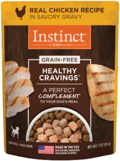 Instinct Healthy Cravings Grain Free Recipe Variety Pack Natural Wet Dog Food Topper by Nature'S Variety, 3 Oz. Pouches (Pack of 12)10