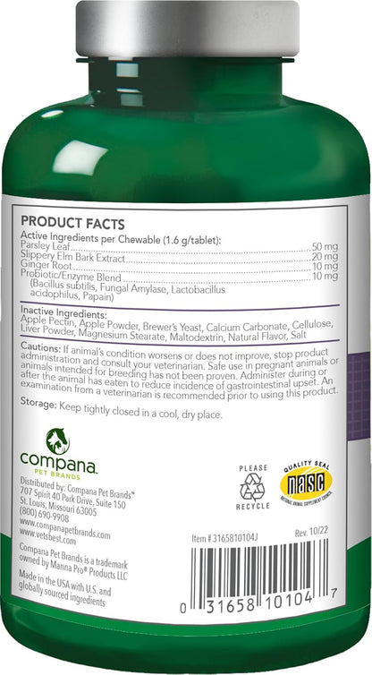 Vet'S Best Gas Busters Digestive Support Tablets for Dogs, 90 Count | Helps Relieve Gas, Bloating & Constipation, Supports Healthy Digestion, Chewable Daily Digestive Aid for Dogs3