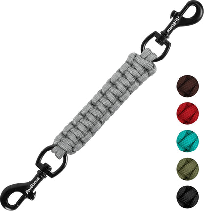 Petbonus Dog Collar Safety Clip, Handmade Prong Collar to Harness Connector | Dog Leash Backup Safety Strap, Escape Proof, Double Ended Clasp, Lead Connector for Pinch Collar, Harness (Black)22