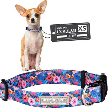 Lucky Love Dog - Easy Click Buckle Dog Collar with Leash Set Combo, Durable & Comfortable for Male & Female Dogs, Pet Collar for Medium Dogs, Secure Fit - Blackbird Combo, Medium100