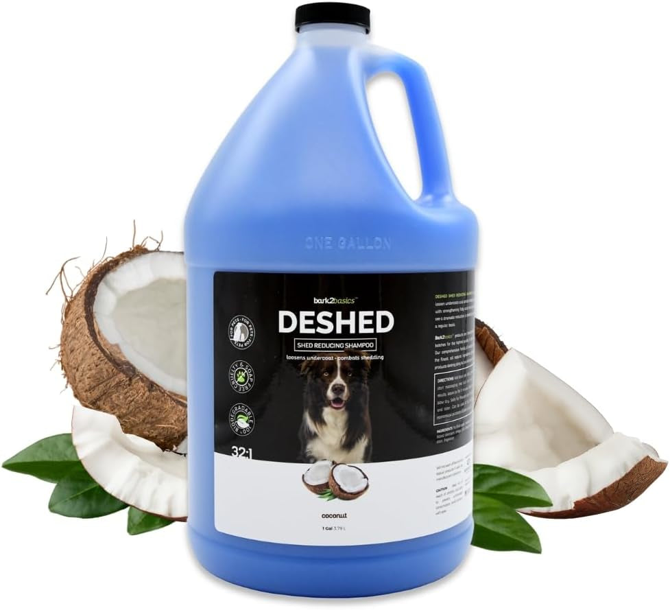 bark2basics-deshedding-dog-shampoo-for-shedding-control-1-gallon-32-1-concentrate-makes-32-gallons-removes-undercoat-reduces-shed-gentle-on-pets-and-puppies-sensitive-skin-usa-made