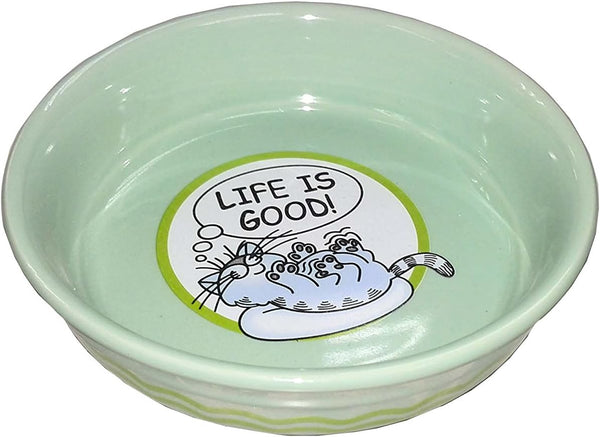 Fixturedisplays® 6X6X1.2" Ceramic Pet Bowl Highend Dog Cat Bowl Porcelain Dog Cat Feeder Puppy Bowl 122591