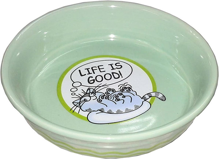 Fixturedisplays® 6X6X1.2" Ceramic Pet Bowl Highend Dog Cat Bowl Porcelain Dog Cat Feeder Puppy Bowl 12259