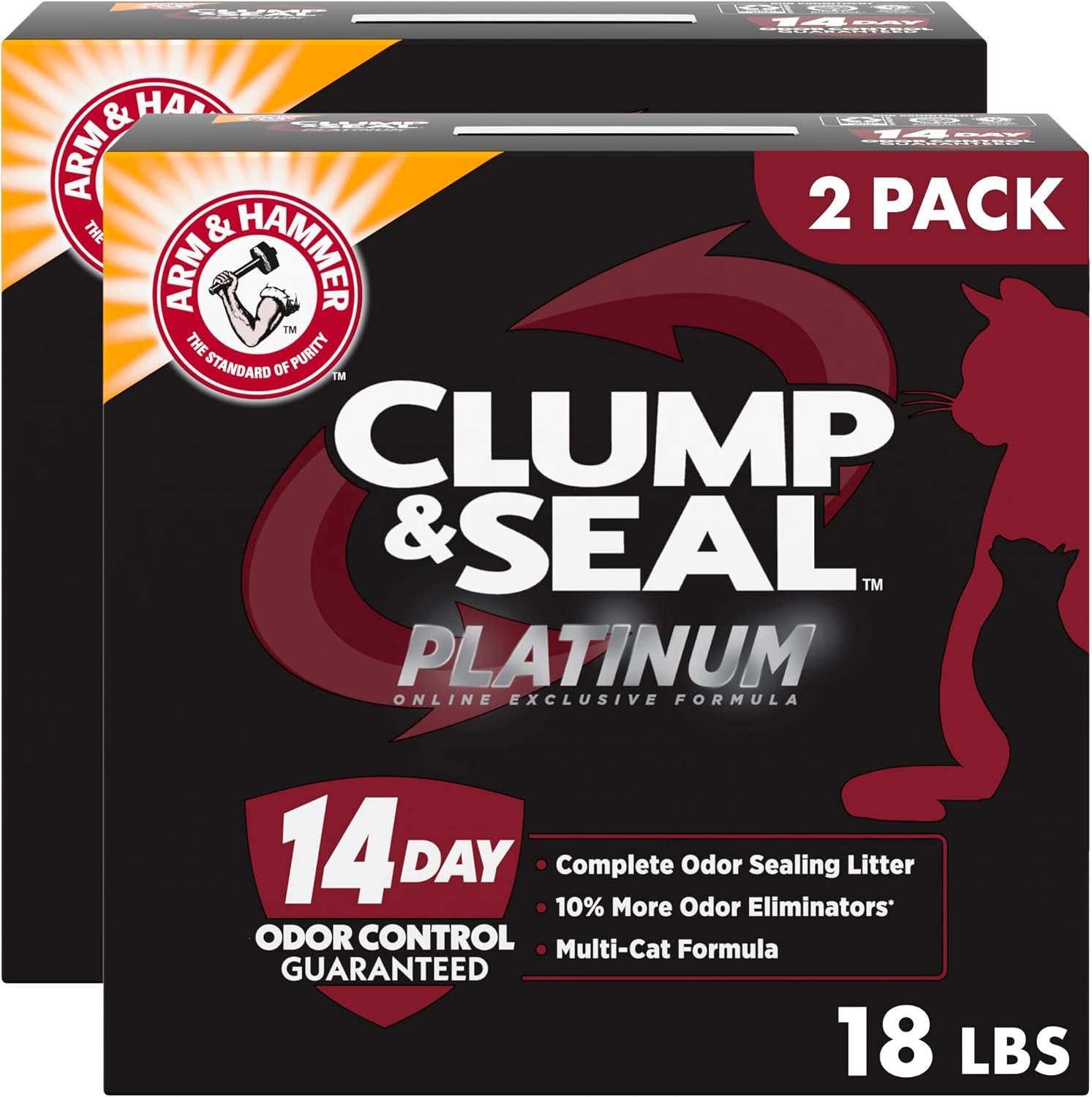 arm-hammer-slide-platinum-easy-clean-up-clumping-cat-litter-18-lbs-24-7-odor-control-triple-action-freshness-non-stick-easy-clean-up-low-tracking-multi-cat-formula-scented