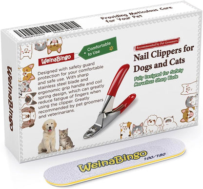 Dog Cat Pets Nail Clippers, Professional Pets Claw Trimmer with Free Nail File, Sharp Stainless Steel Blade, Sturdy Non Slip Handles - for Safe, Professional at Home Grooming8