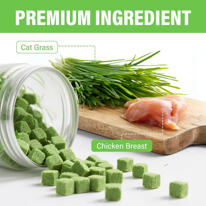 Cat Grass Treats for Indoor Cats, Crunchy Wheatgrass Snacks for Cats, 120G | Ready-To-Eat Wheatgrass Treats,Supports Natural Digestive Health & Hairball Passage,Grain-Free & Crunchy for Dental Care5