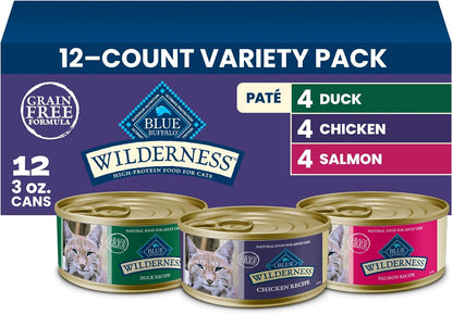 Blue Buffalo Tastefuls Flaked Adult Wet Cat Food Variety Pack (Tuna, Chicken, Fish & Shrimp), Natural Ingredients Enhanced with Vitamins, Minerals & Other Nutrients, 3-Oz. Each (12 Cans)27