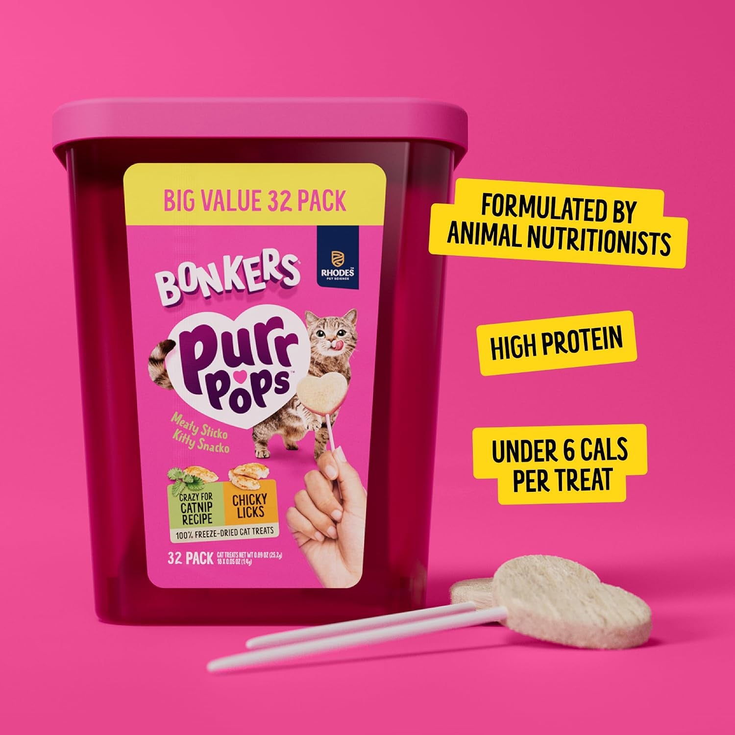 bonkers-purrpops-freeze-dried-chicken-catnip-flavor-lollipop-cat-treats-healthy-single-ingredient-treats-training-treats-or-food-topper-for-all-breeds-and-ages-value-pack-32-pieces