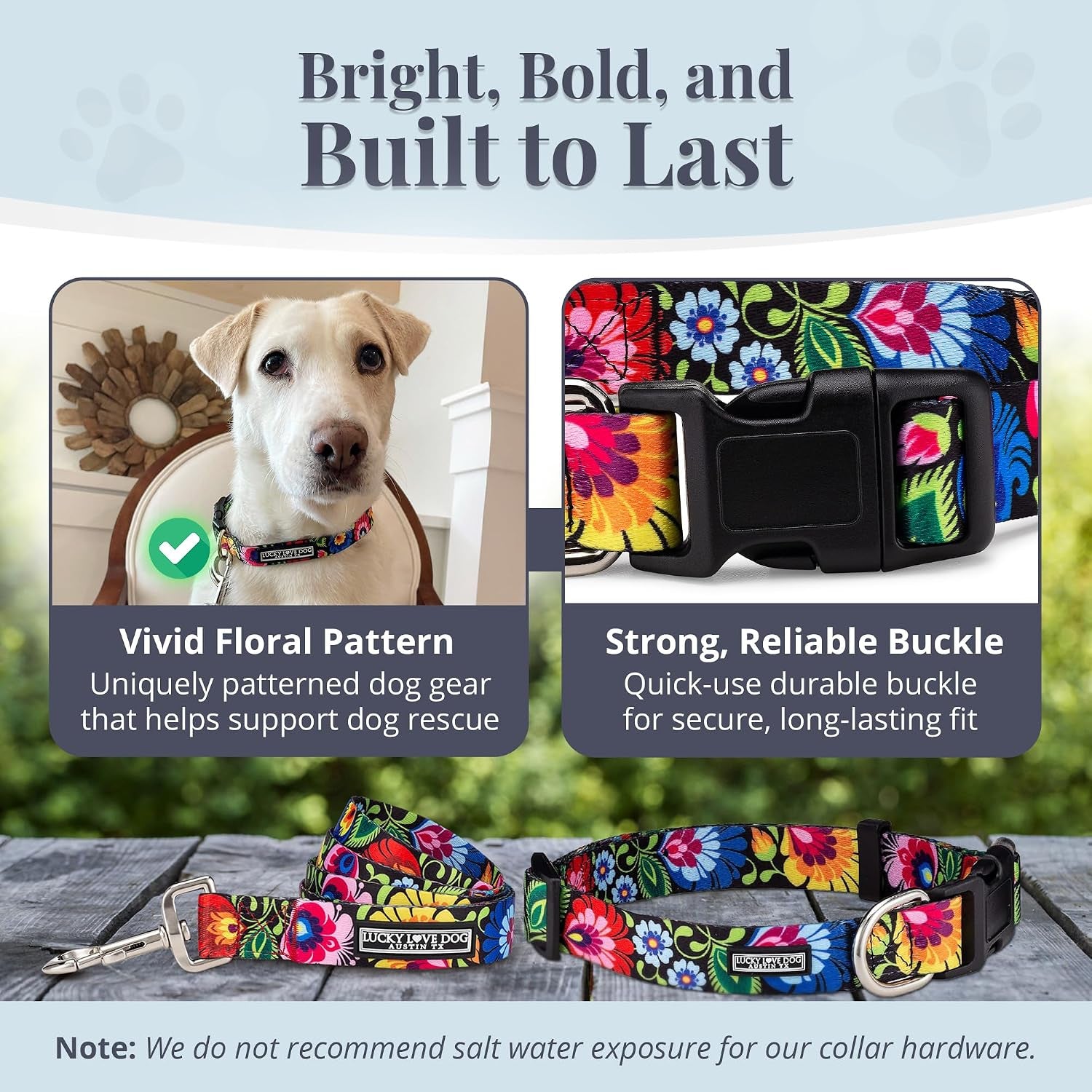 lucky-love-dog-easy-click-buckle-dog-collar-with-leash-set-combo-durable-comfortable-for-male-female-dogs-pet-collar-for-medium-dogs-secure-fit-blackbird-combo-medium