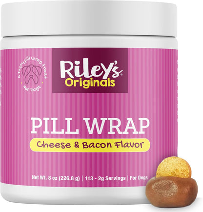 Riley'S Pill Wrap for Dogs - Cheese & Bacon Pill Paste for Dogs - 4.2Oz | Wrap Capsules & Tablets in a Tasty Pocket or Pouch to Mask the Taste – Flavored Treat Paste for Easy Medication Time12