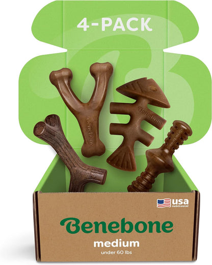 Benebone Small 4-Pack Dog Toys for Aggressive Chewers – under 30 Lbs9