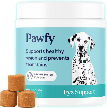 Pawfy Eye Support Soft Chews | Prevent Tear Stains | Support Eyesight | Overall Eye Health | with Luthein, Krill Oil & Astaxanthin1