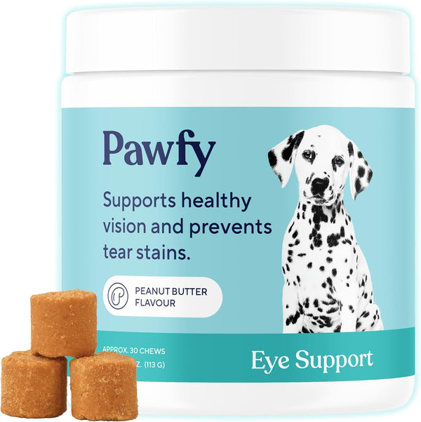 Pawfy Eye Support Soft Chews | Prevent Tear Stains | Support Eyesight | Overall Eye Health | with Luthein, Krill Oil & Astaxanthin1