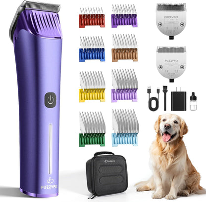 Professional Dog Grooming Clipper with 5-In-1 Replacement Blade | Adjustable Blade Cordless Pet Grooming Kit 2 Speed Trimmer Hair Shaver with Detachable Metal Combs Nova for Animal Horse1