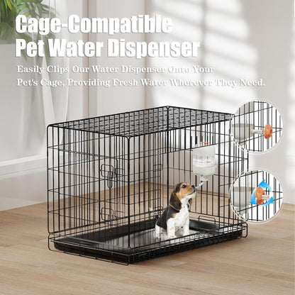 Pet Bowls with Weaning Bottles,3 in 1 Height Adjustable Water Dispenser for Dogs,15°Tilted Food Bowls for Small Dogs,Puppy Feeding,Pet Food Bowls for Cats,Rabbits,Ferrets6