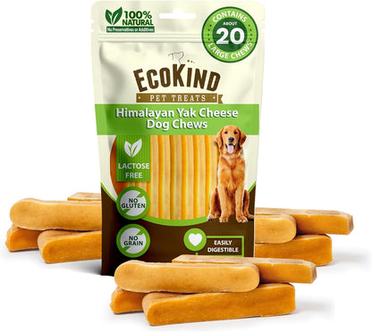 Ecokind Yak Cheese Himalayan Dog Chews, Yak Chews for Large Dogs, 4-5 Bones | 1 Lb, Long Lasting for Aggressive Chewers, Only 3 Ingredient Natural High Protein Dental Dog Treats, No Additives or Lactose16