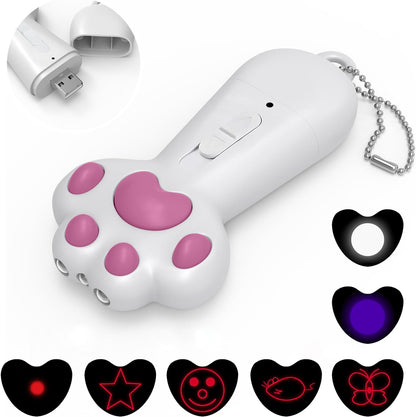 FYNIGO Interactive Cat Toys for Indoor Cats and Dogs,7 in 1 USB Rechargeable Cat Teaser Toy for Chasing and Exercise1