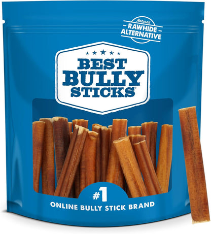 Best Bully Sticks 4 Inch Bully Sticks for Dogs - 8 Oz (Pack of 1) - Natural Grass-Fed Dog Treats Small Breed, Grain and Rawhide-Free, Perfect for Small or Young Canines6