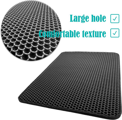 HTTMT- (29.5X23 Inch) Pet Supplies Cats Litter & Housebreaking 75X58 Black Cat Litter Mat Double Layer Pad Trapper Folding Pad EVA Foam Rubber4