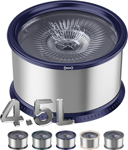 1.6 Gallon Dog Water Bowl, 6.5L/220Oz Stainless Steel No Spill Water Bowl for Large Dogs, Super Large Capacity Splash Proof Pet Slow Drinking Water Bowl with Anti-Slip Mat for Mess Drinkers12