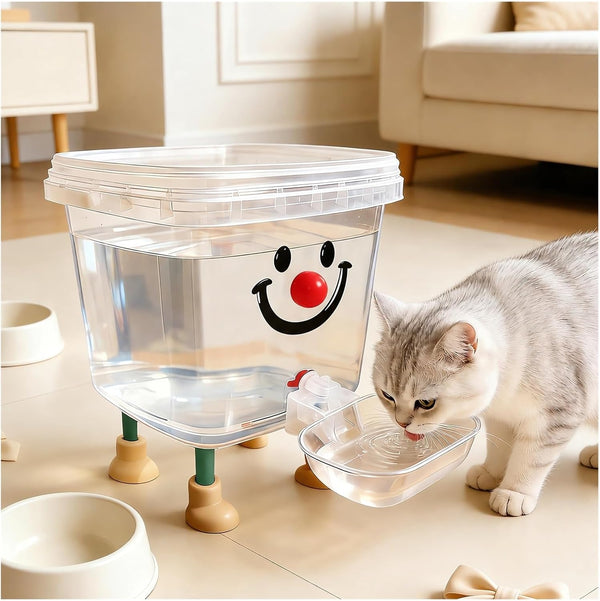 Pets Water Dispenser with Large Capacity Small Large Cats ＆ Dogs No Spilling Automatic Gravity Water Bowl Auto Fill Waterer Dish Self Watering Animal Water Fountain Feeder (Yellow, 0.8, Gallons)6