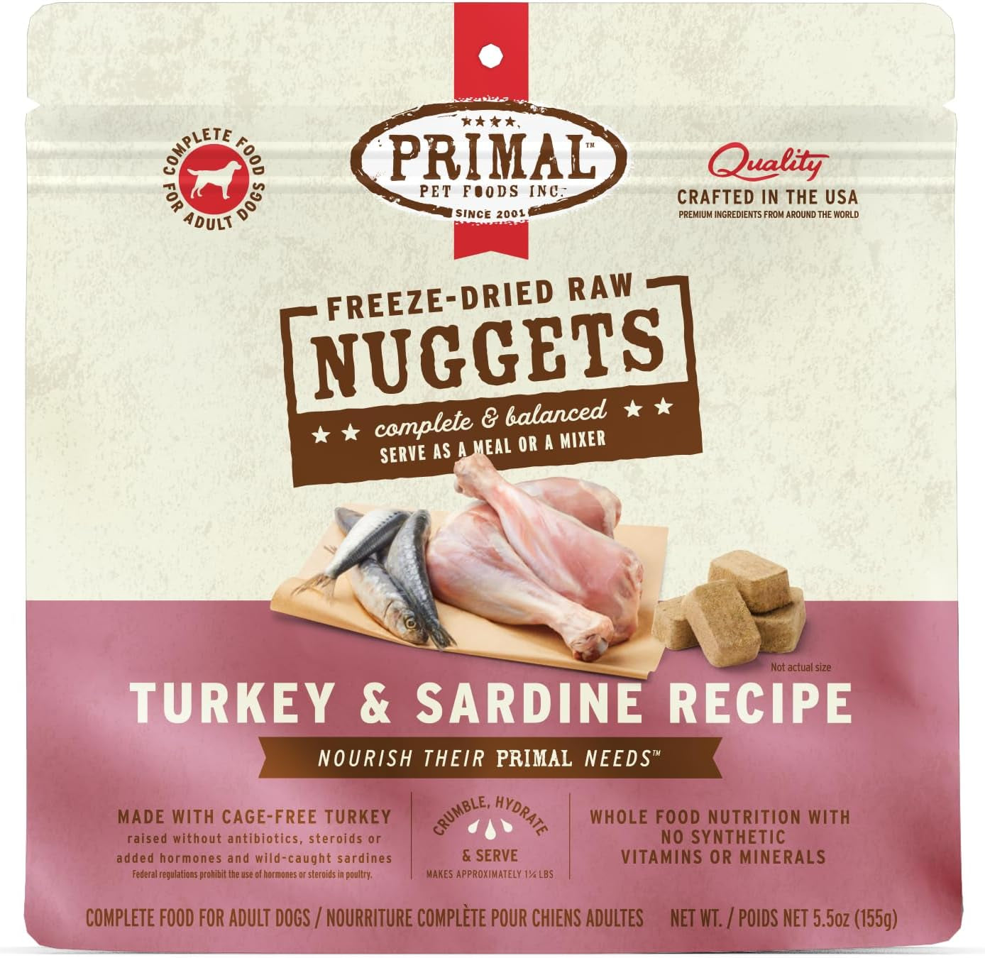 primal-freeze-dried-dog-food-nuggets-chicken-complete-balanced-meal-topper-or-treat-premium-healthy-grain-free-high-protein-raw-dog-food-14-oz-complete-balanced-nutrition-meal-topper-or-treat-grain-free-high-protein-no-synthetic-vitamins-minerals