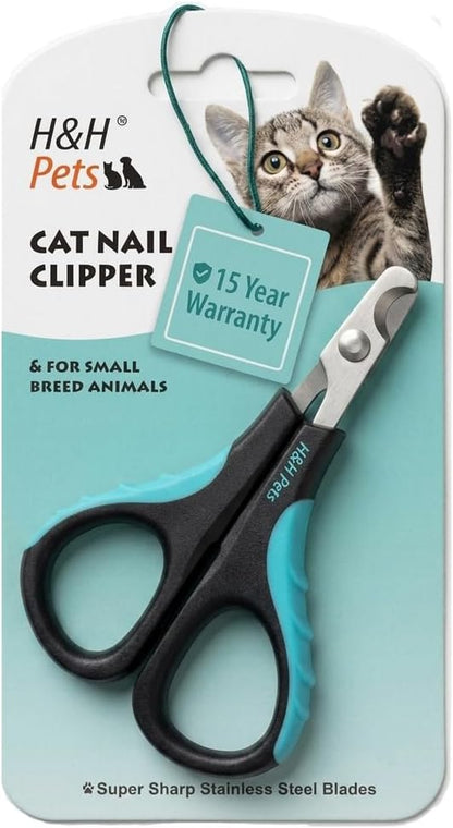 Cat Nail Clipper by H&H Pets - Professional Sharp Stainless Steel Claw Clipper Trimmer with Sturdy Non Slip Handles - for Small Animal & Cats Nail Cutter1