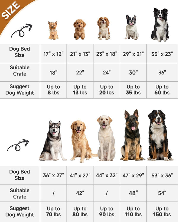 KSIIA Washable Dog Bed Deluxe Plush Dog Crate Beds Comfy Kennel Pad Anti-Slip Pet Sleeping Mat for Large, Jumbo, Medium, Small Dogs Breeds, 35" X 23", Gray6