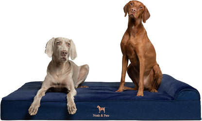 NOAH & PAW Large Dog Bed, 35X25X8.7 Inch, Orthopedic Dog Beds, Eggshell Memory Foam Infused with Cooling Gel, Water Resistant, Machine Washable, Includes Inner Cover (Velvet Collection)24