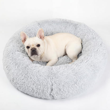Small Calming Dogs Bed for Small Dogs Anti-Anxiety Machine Washable Fluffy Luxury Anti-Slip Waterproof Mute Base Warming Cozy Soft Pet Puppy round Bed54