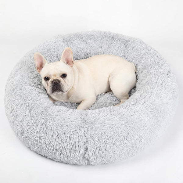 Small Calming Dogs Bed for Small Dogs Anti-Anxiety Machine Washable Fluffy Luxury Anti-Slip Waterproof Mute Base Warming Cozy Soft Pet Puppy round Bed54