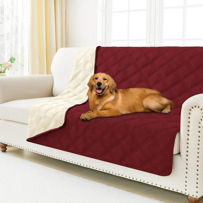 Smiry Waterproof Dog Bed Cover, Reversible Pet Blanket for Sofa Couch | Soft Washable Dog Blanket, Leakproof Couch Cover for Dogs Cats & Furniture Protection, 52X82, Grey/Dark Grey25