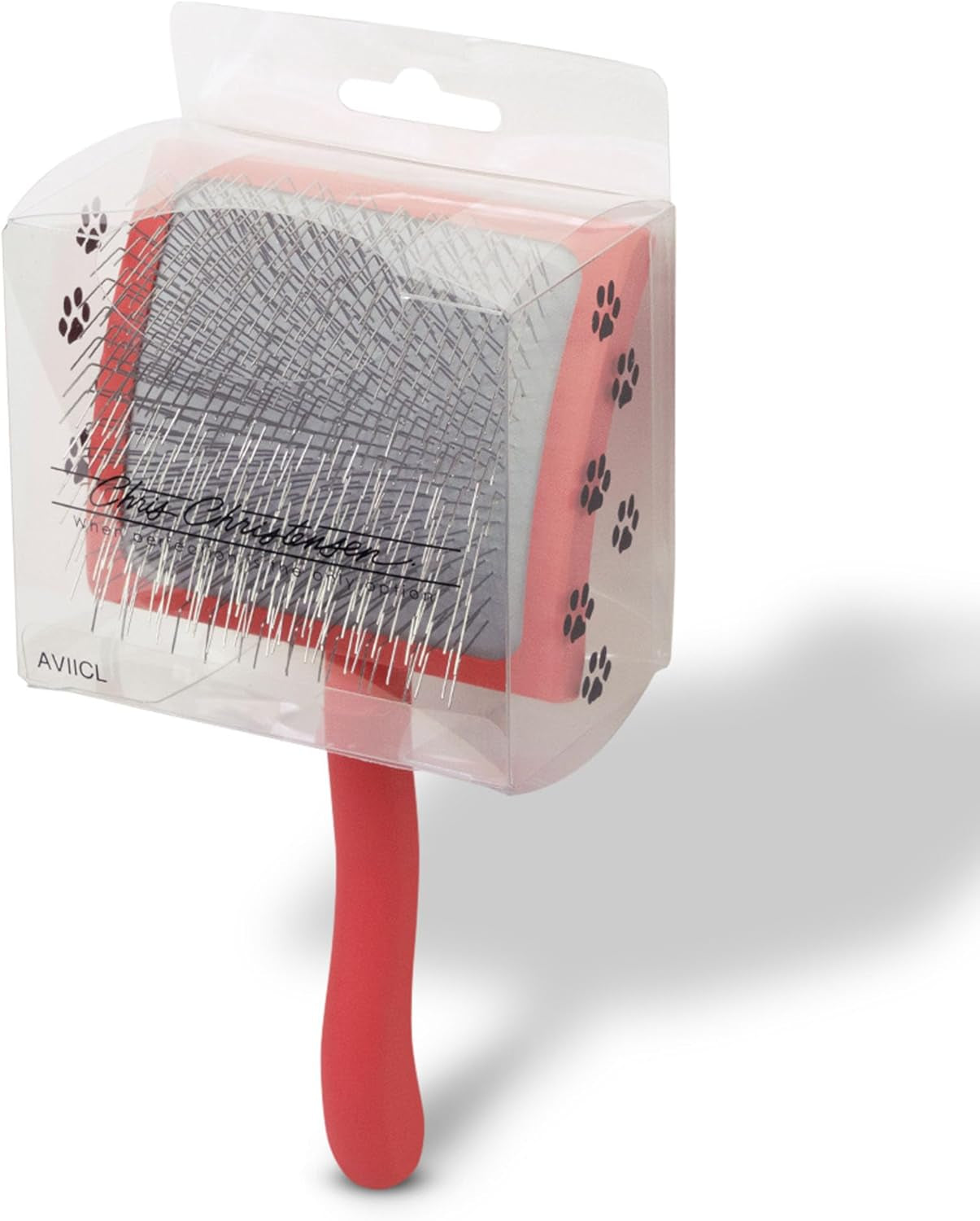 chris-christensen-big-g-dog-slicker-brush-for-dogs-goldendoodles-labradoodles-poodles-groom-like-a-professional-fluff-detangle-style-saves-time-energy-coral-large