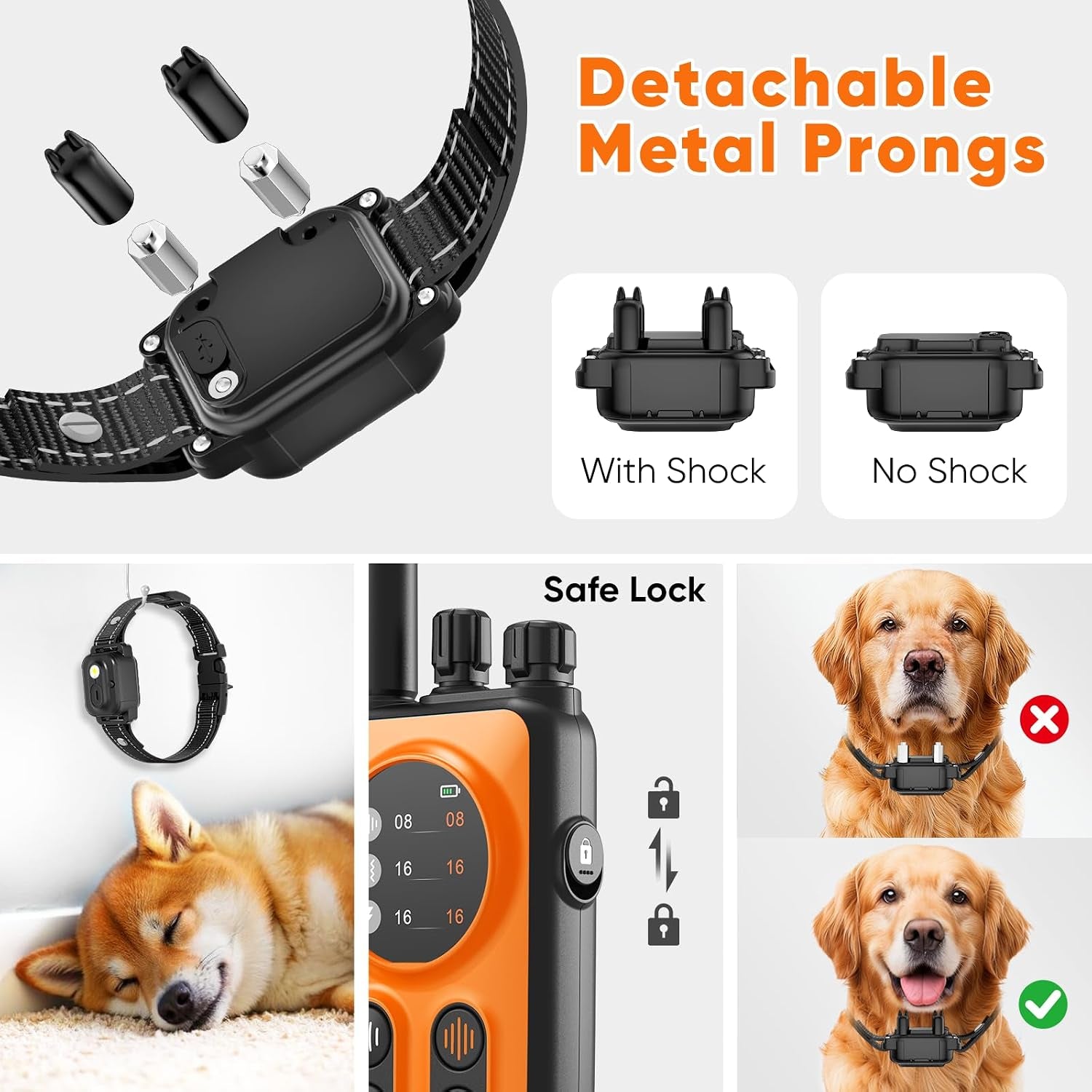 dog-shock-collar-2-dogs-3300ft-dog-training-collar-with-remote-real-time-dual-channel-remote-with-3-training-modes-beep-vibration-safety-shock-light-fits-8-120-lbs-all-breeds-sizes-orange