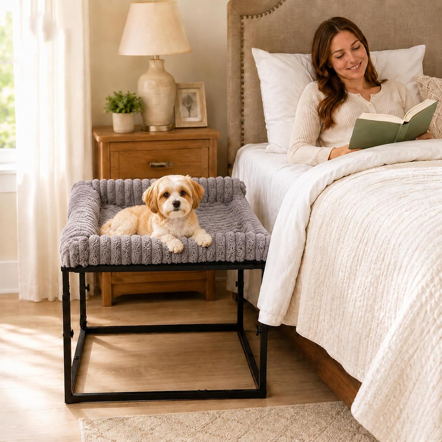 adjustable-bedside-dog-bed-for-medium-dogs-elevated-co-sleeper-dog-bed-with-reinforced-metal-frame-thick-supportive-cushion-mattress-washable-cover-dog-bedside-sleeper-for-dogs-cats