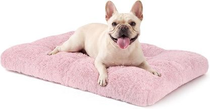 JOEJOY Large Dog Bed Crate Pad, Deluxe Plush Washable Dog Beds Fulffy Soft Kennel Pad Anti-Slip Pet Sleeping Mat for Extra Large Medium Small Dogs, 40" X 27", Beige24