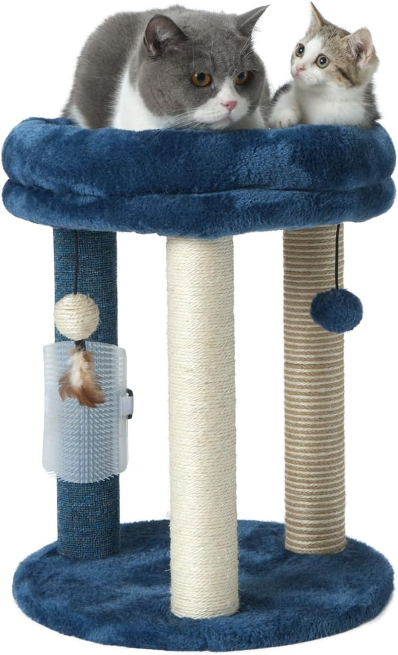 mecool-4in1-small-cat-tree-scratching-post-with-tower-soft-bed-sisal-carpet-jute-posts-with-three-hanging-ball-toys-and-massage-brush-for-indoor-cats-and-kittens
