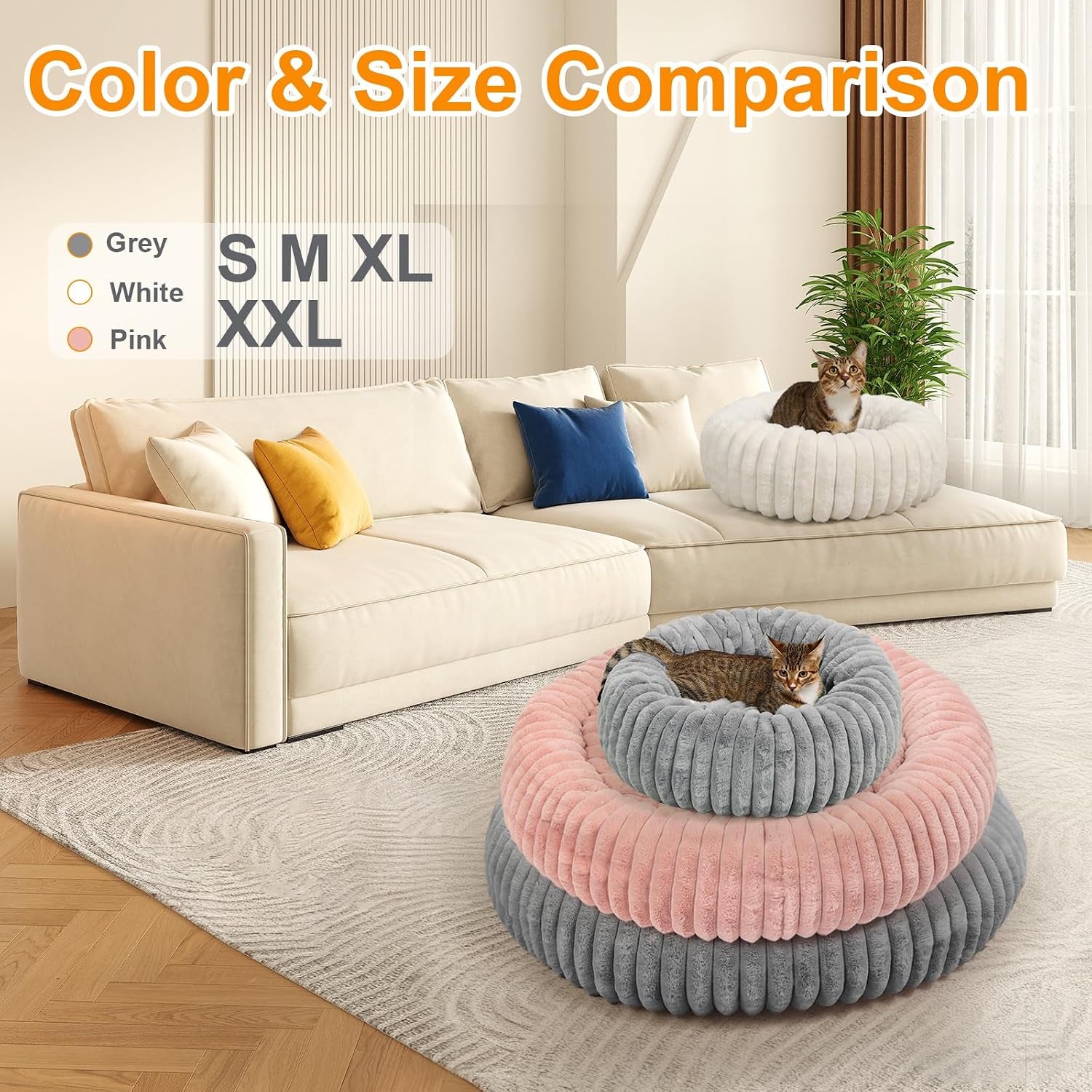 washable-small-cat-dog-bed-puppy-bed-cat-beds-for-indoor-catsgrey-s-calming-anti-anxiety-round-donut-dog-bed-cute-fluffy-puppy-dogs-beds-for-small-dogs-anti-slip-comfort-pet-bed