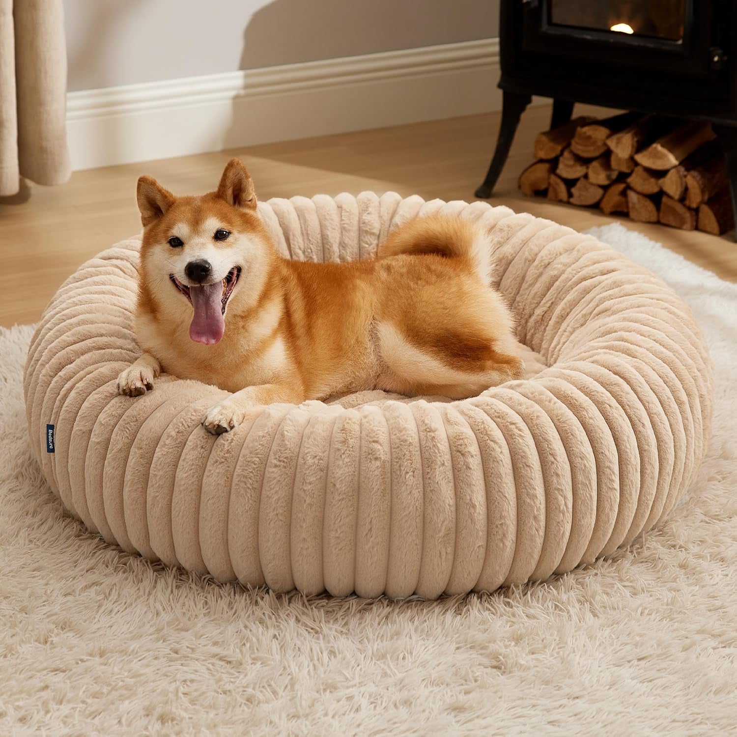bedsure-comfyfleece™-donut-large-dog-bed-washable-faux-fur-with-corduroy-fleece-anti-slip-bottom-round-pet-bed-with-removable-cover-camel-brown-36x36x8-inches-36x36x8in-calming-round-pet-bed-support-plush-with-removable-corduroy-fleece-for-big-dog-anti-slip-bottom-camel-brown